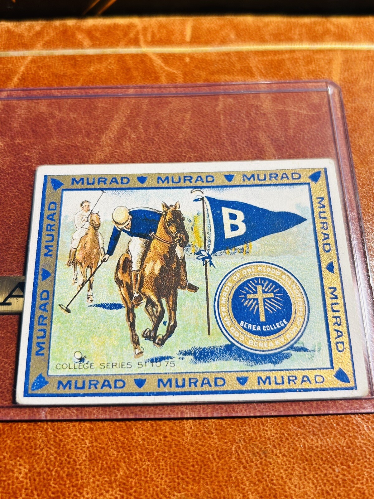 1910s T51 Murad Cigarettes College Series “ POLO” BEREA COLLEGE New To Market 1910s T51 Murad Cigarettes College Series “ POLO” BEREA COLLEGE New To Market