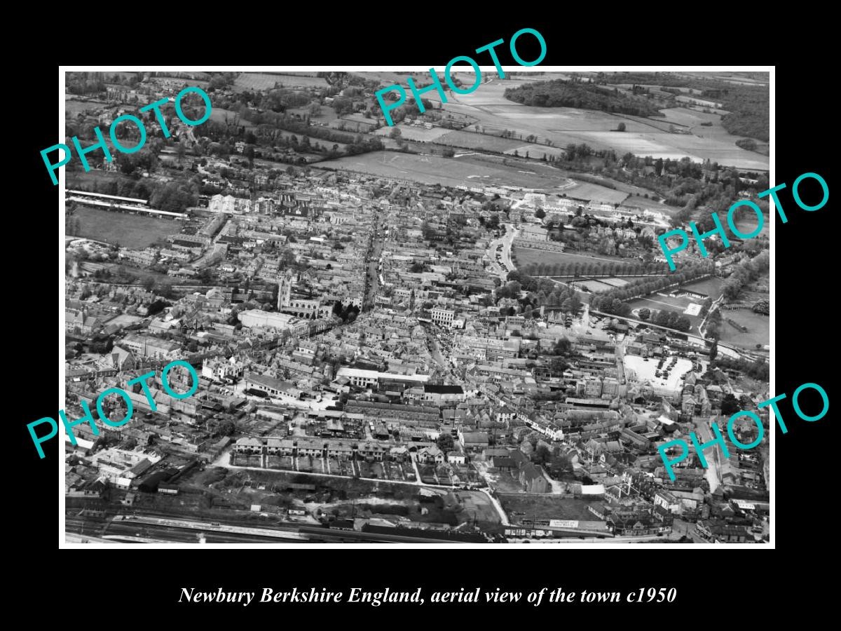 Newbury Berkshire England View Of The Town c1950 2 Old Large Historic Photo
