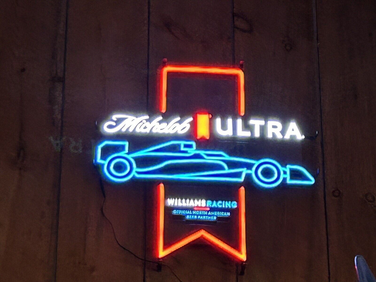Michelob Ultra Beer Led Sign. Formula 1 Williams Racing Special Edition New