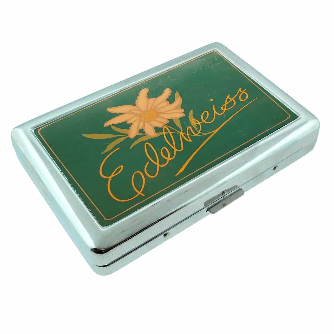 Vintage 60\'s Edel Metal Silver Cigarette Case