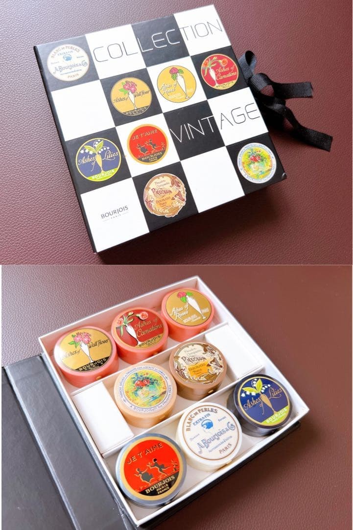BOURJOIS Vintage Collection 8pcs Compact Set Antiques, French Retro, Repairs Nee