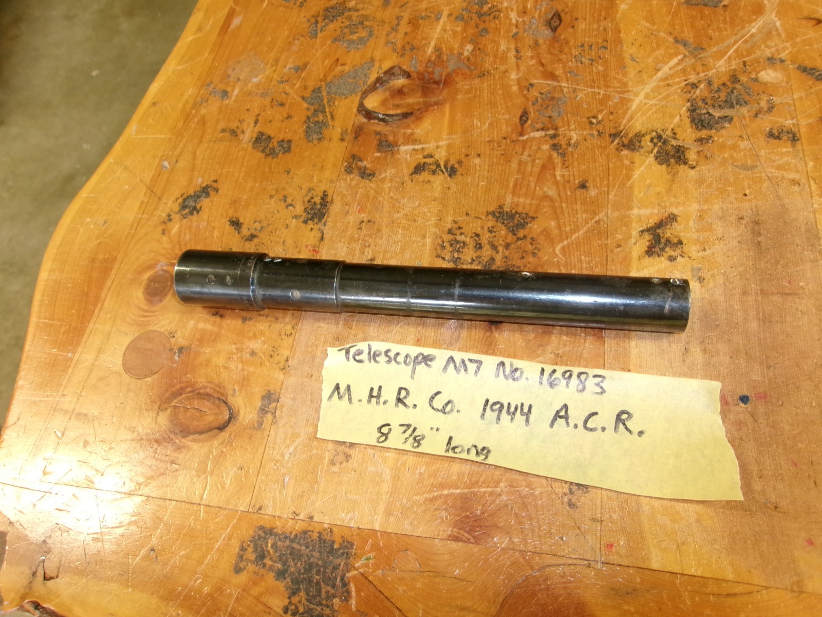 Original US Army WW2 TELESCOPE M7 WWII 1944-glass has dirt on inside