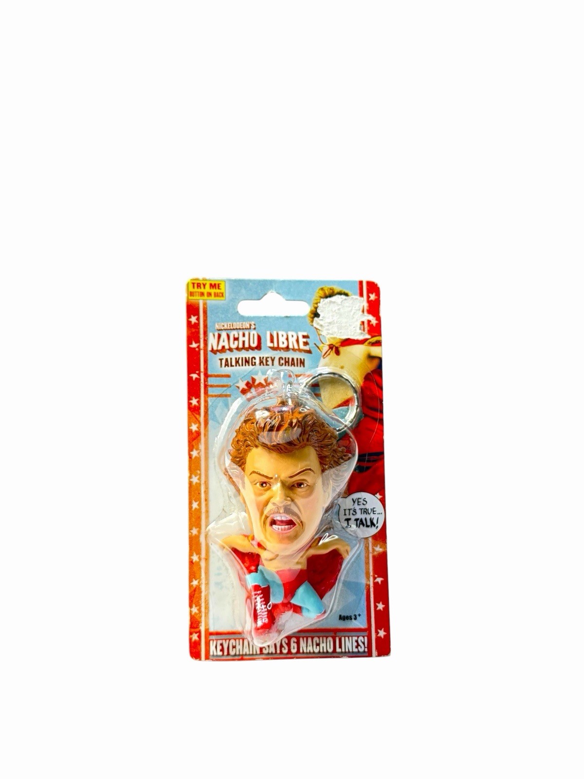 Vintage NOS Nickelodeon Nacho Libre Talking Keychain Sealed Official Merchandise