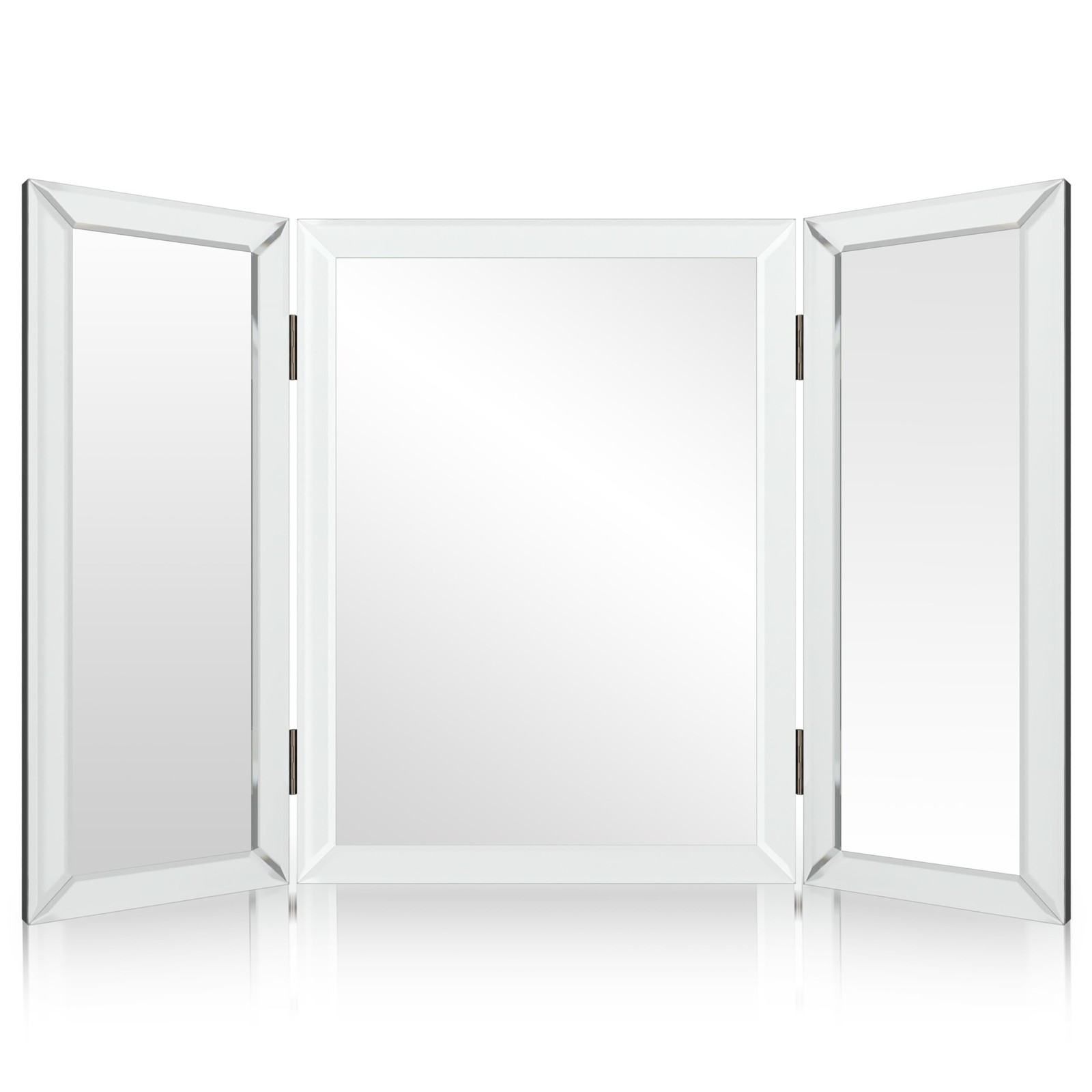 Houseables Trifold Vanity Mirror, Hangable on Wall, Single, 3 Way, 15.5\ Houseables Trifold Vanity Mirror, Hangable on Wall, Single, 3 Way, 15.5\
