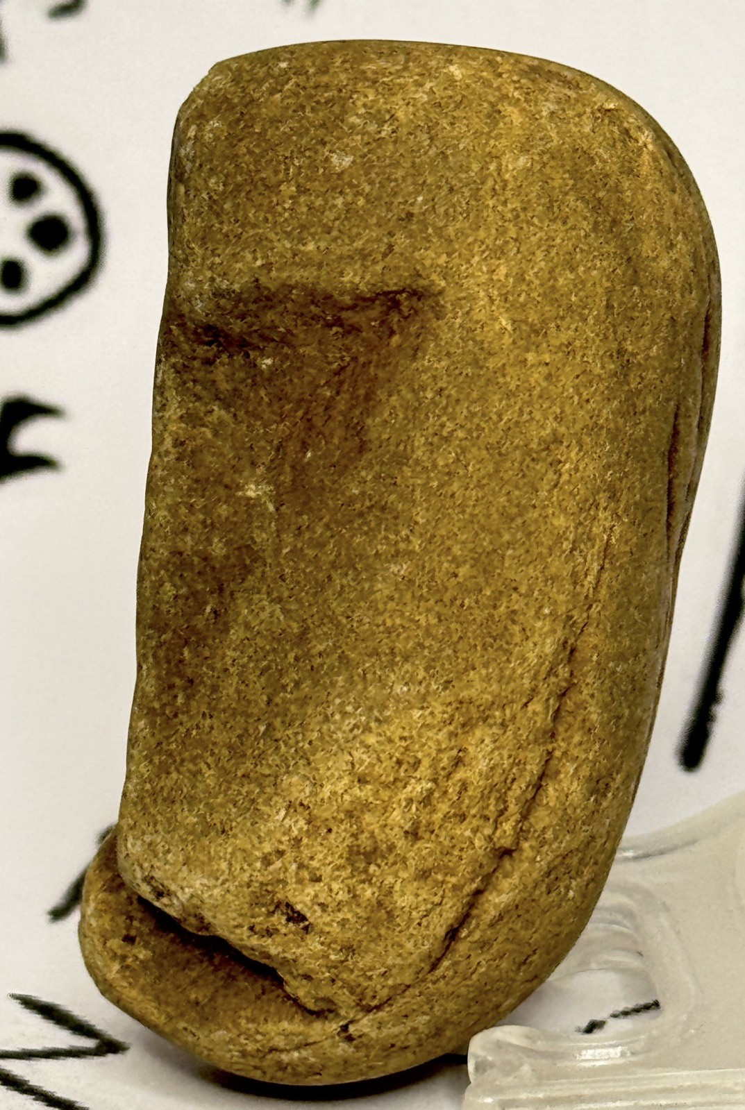 Pre Historic Man Made Authentic Carved Ancient  Stone Effigy/ Figure,  2.9 oz 