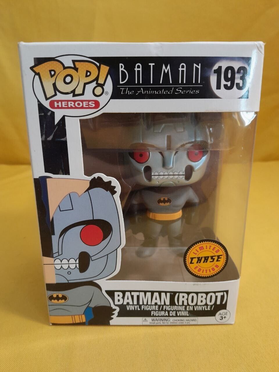 FUNKO POP  BATMAN (ROBOT) 193 HEROES CHASE LIMITED EDITION W/PROTECTOR P11
