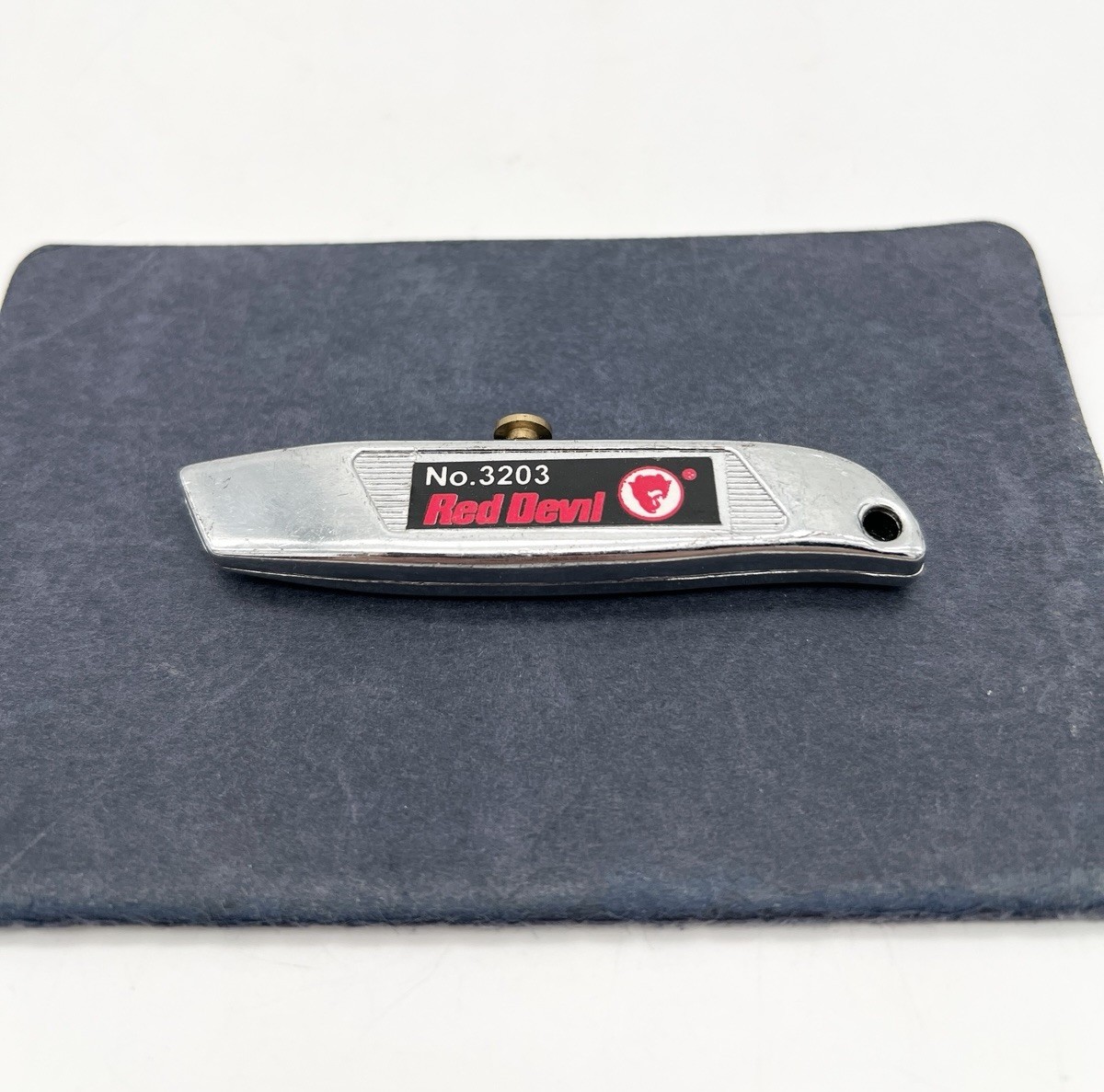 Vintage Red Devil No 3203 Mini Pocket Utility Knife Box Cutter 3.25”