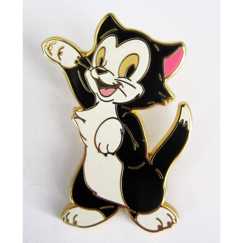 Disney Pin Figaro Waving to Pinocchio Tokyo Disney Resort Japan Disney Cats