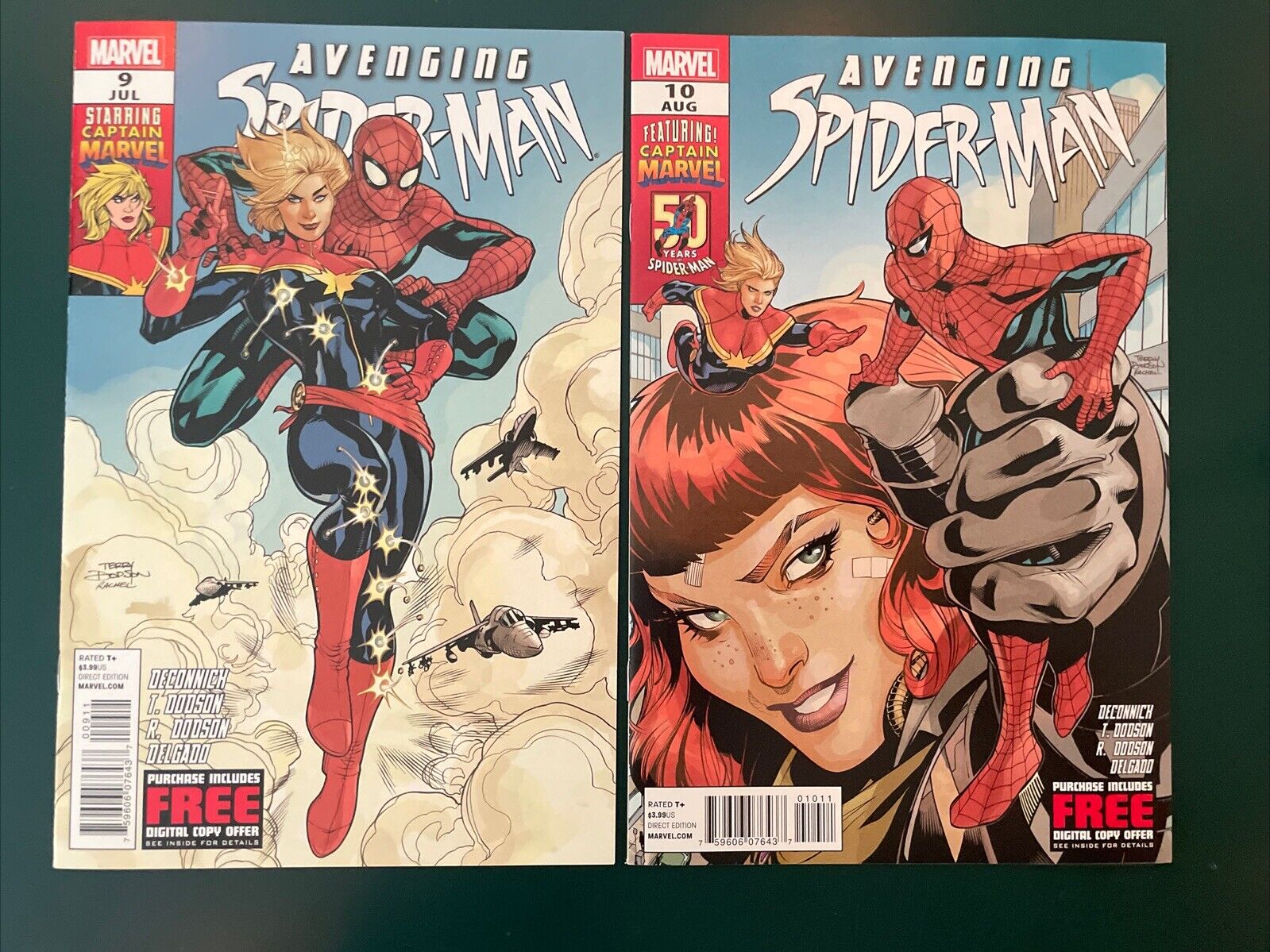Avenging Spider-Man #9 and 10 1st appearance of Carol Danvers as Captain Marvel