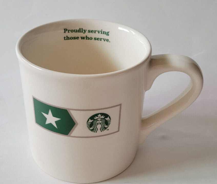 Starbucks Coffee Mug 2013 Proudly Serving Those Who Serve Made In USA 14 OZ