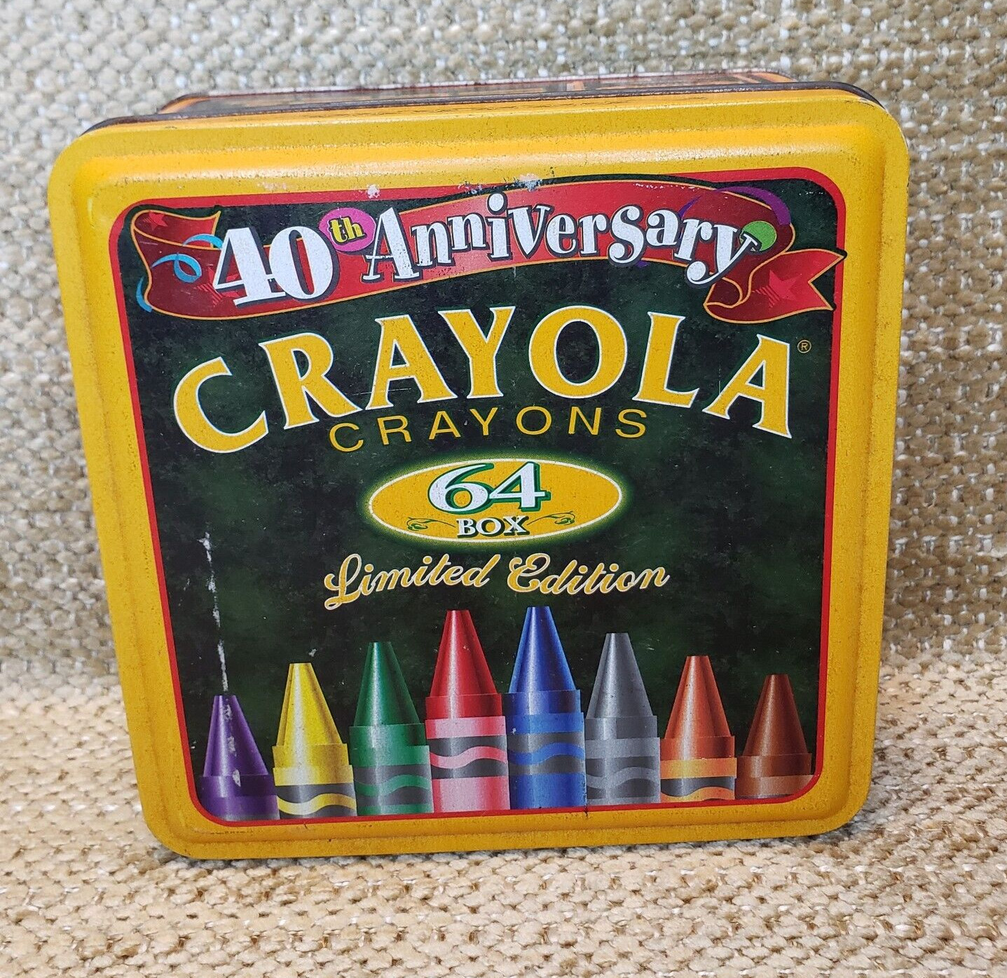 Vintage 1998 40th Anniversary Crayola Crayons  64 Box Limited Edition Tin