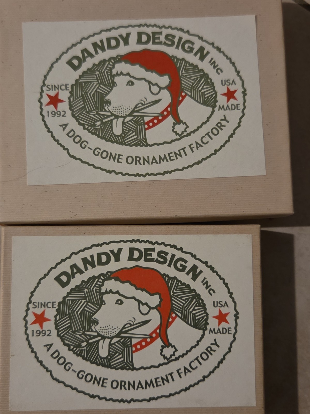 NIB- 2 Dandy Design Rottweiler Wood Ornaments