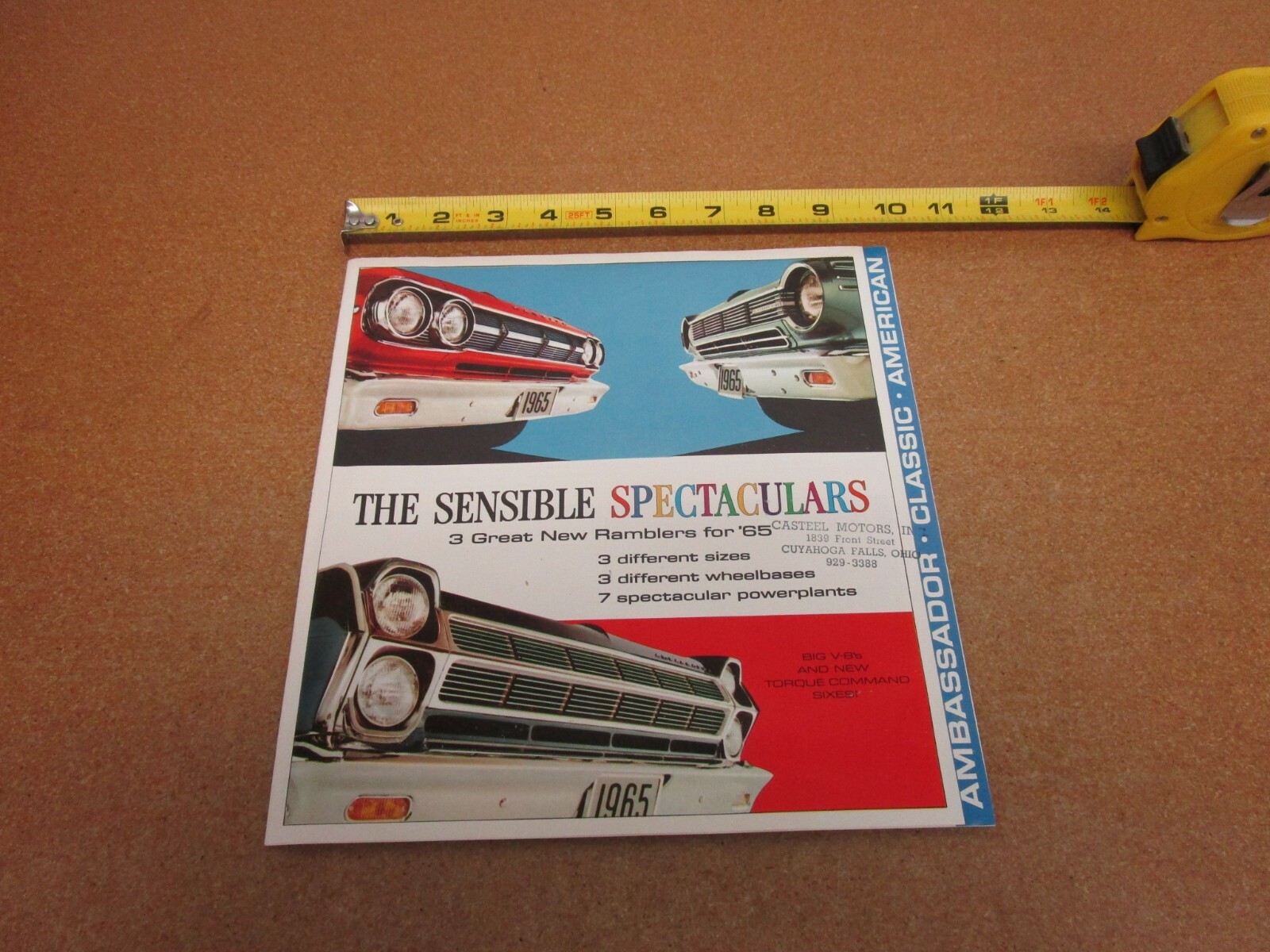 1965 AMC Rambler American Classic Ambassador sales brochure 8 pg ORIGINAL
