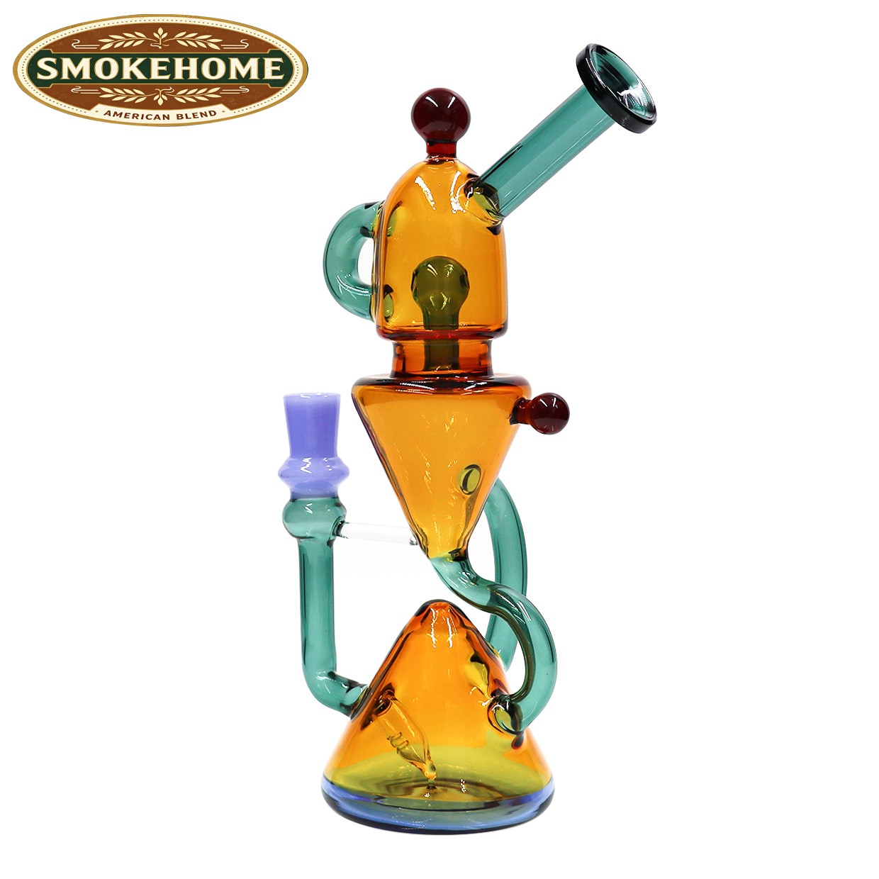 10inch Hookah Glass Bongs Water Pipes Tobacco Smoking Recycler bong & 14mm bowl