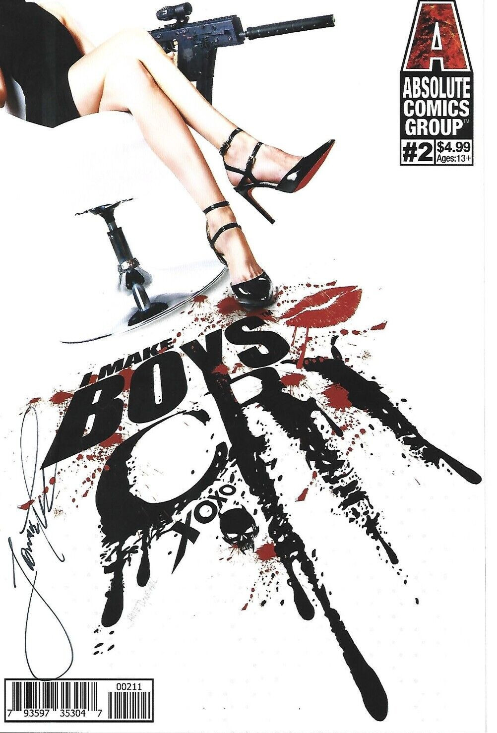 I MAKE BOYS CRY #2 SIGNED JAMIE TYNDALL W/COA ABSOLUTE COMICS 2021 NEW UNREAD BB