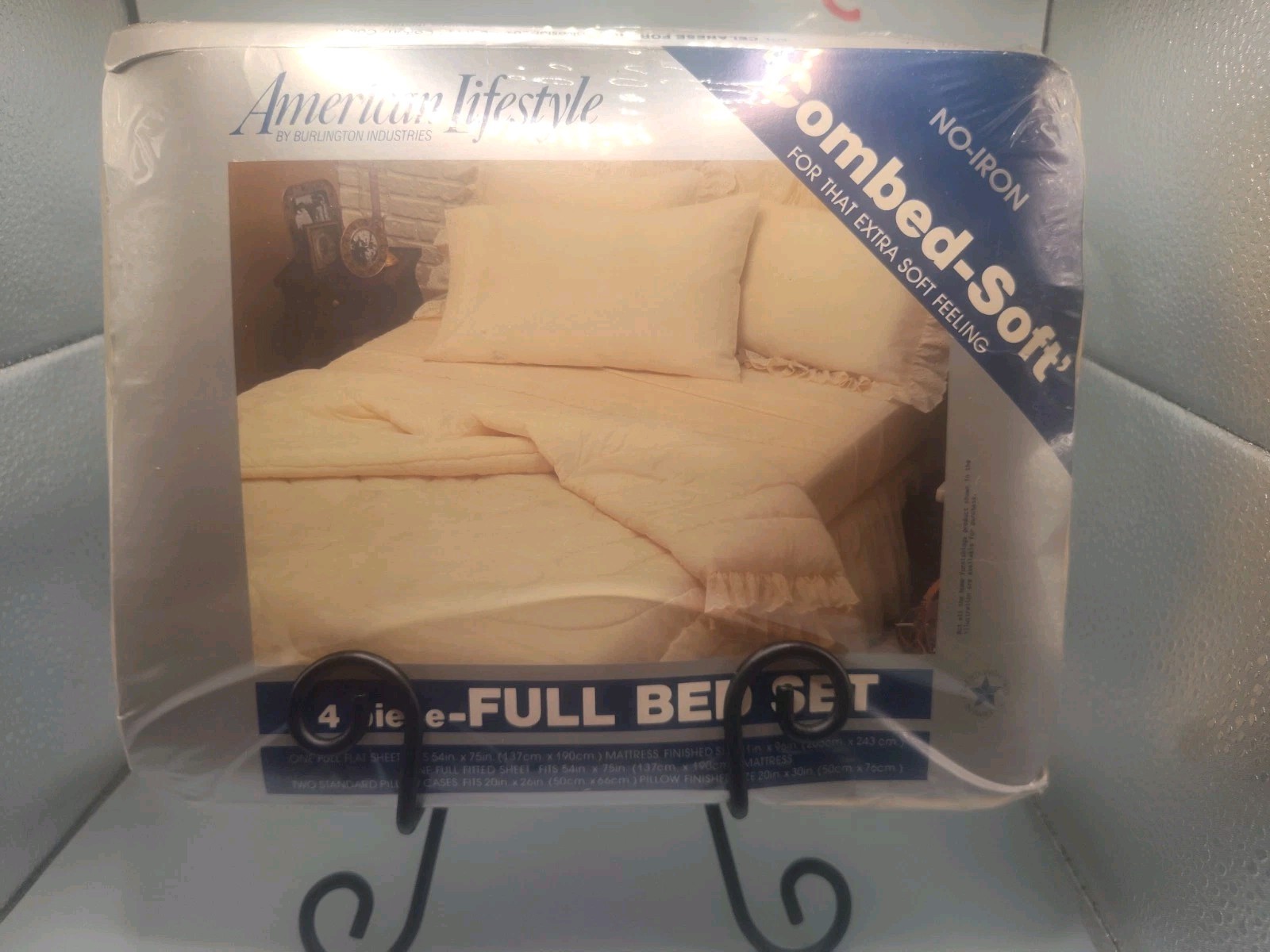 VTG Burlington 4pc FULL Size Bed Set Combed Soft American Lifestyle Sealed NEW