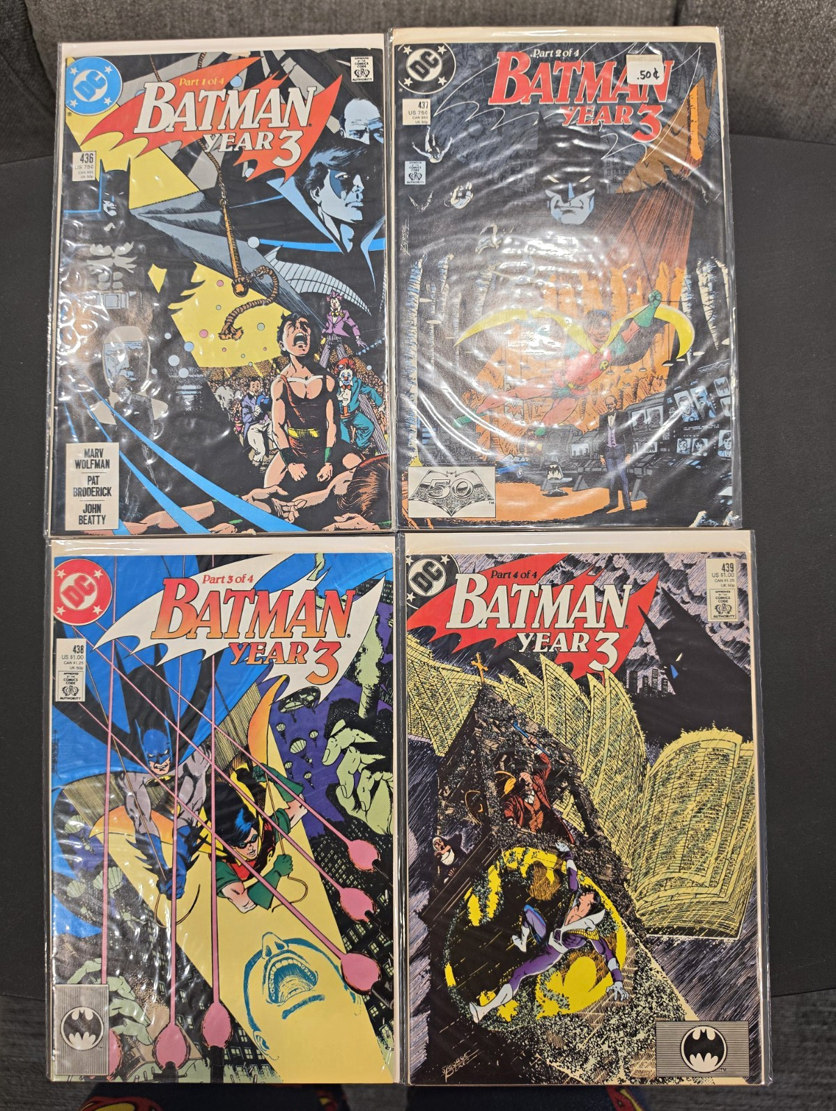 Batman #436-439 YEAR THREE Complete 4 Part Set 1989 1st Tim Drake DC Comics