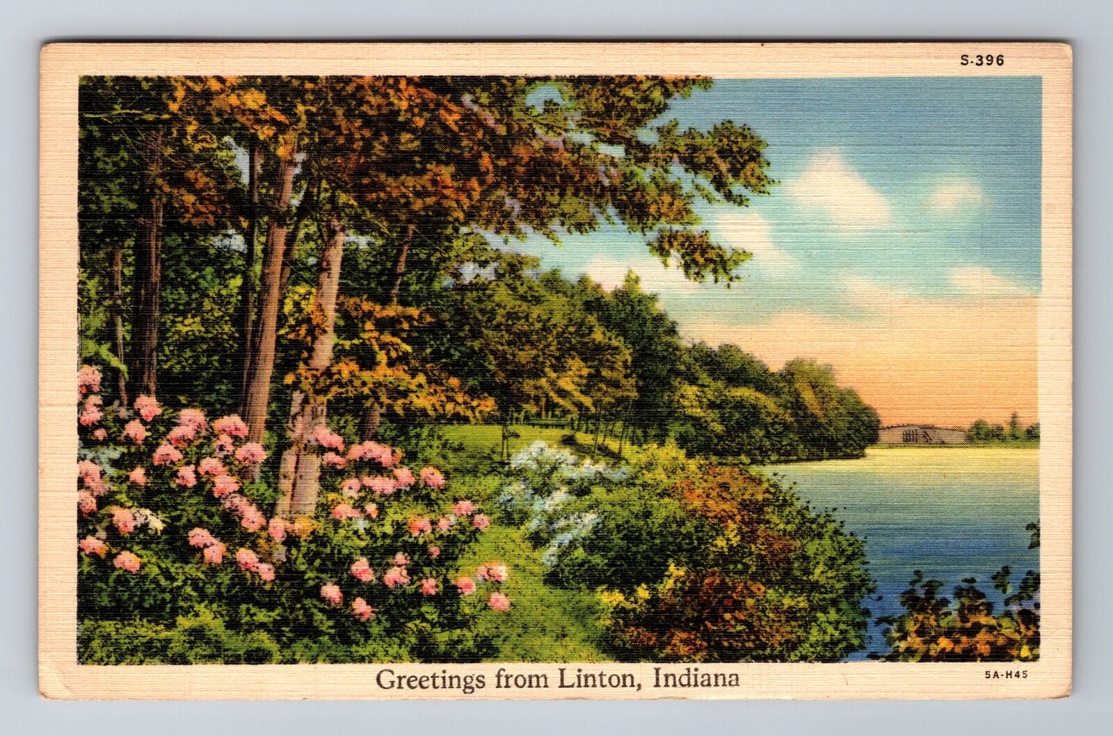 Linton, IN-Indiana, Scenic Greetings c1939, Vintage Postcard