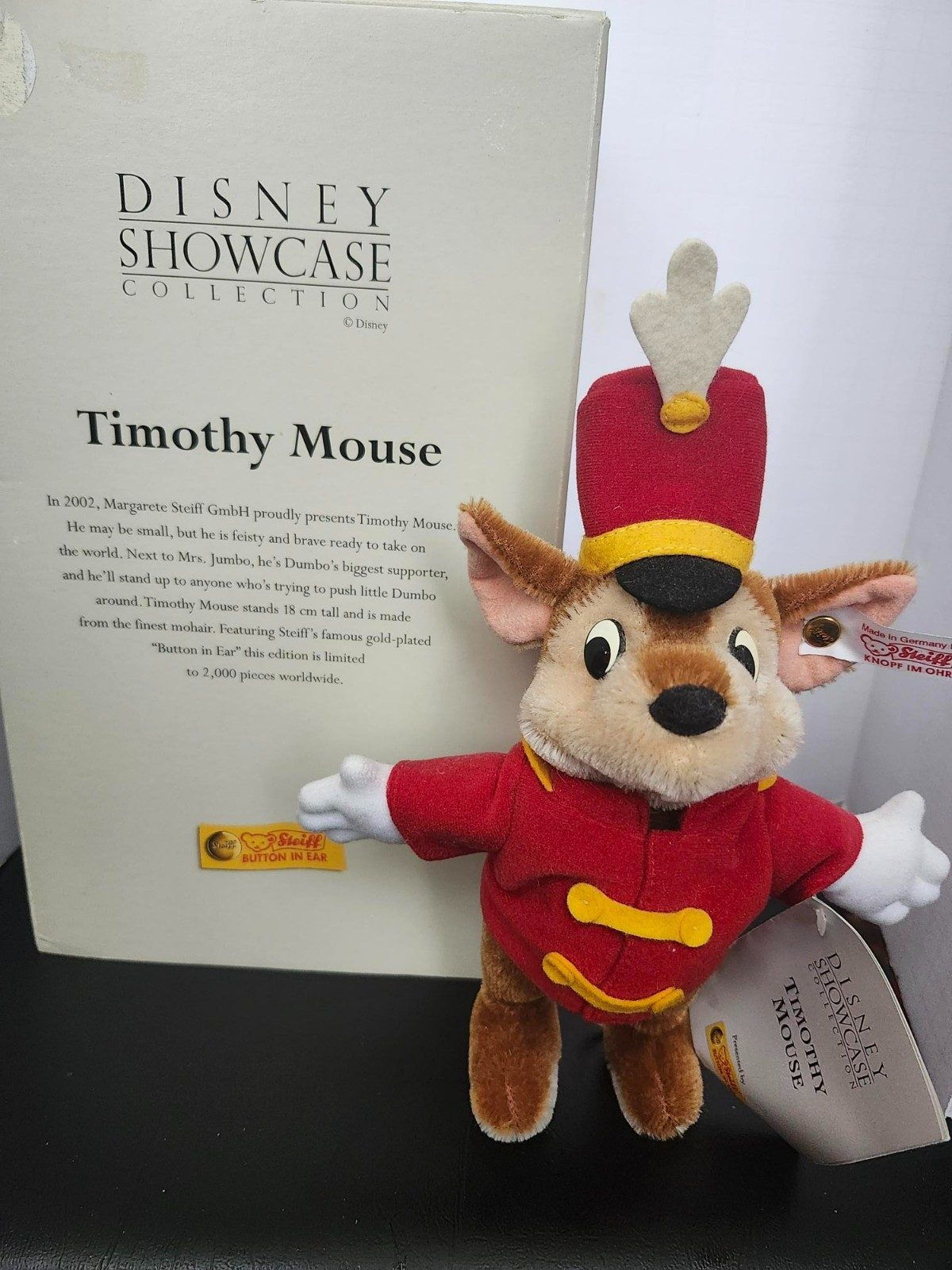 Steiff Disney Showcase Timothy Mouse 2002 Ltd. Ed. 2000