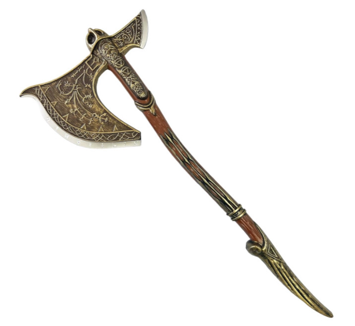36.5 Inch Fantasy Fully Upgraded Viking Foam Axe Sword for Video Game, Cosplay C