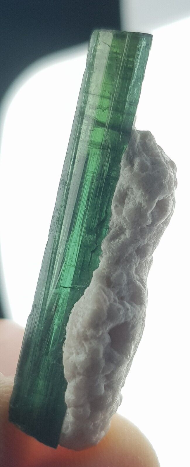 21 CT Natural Terminated Green Color TOURMALINE Transparent Crystal From Afg