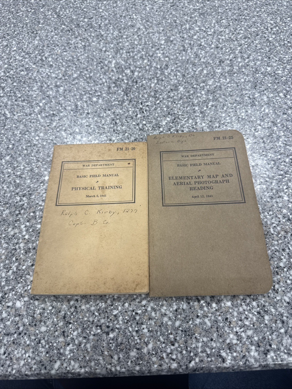 Vintage 1941 Booklet Physical Training FM 21-20 signed and aerial photography
