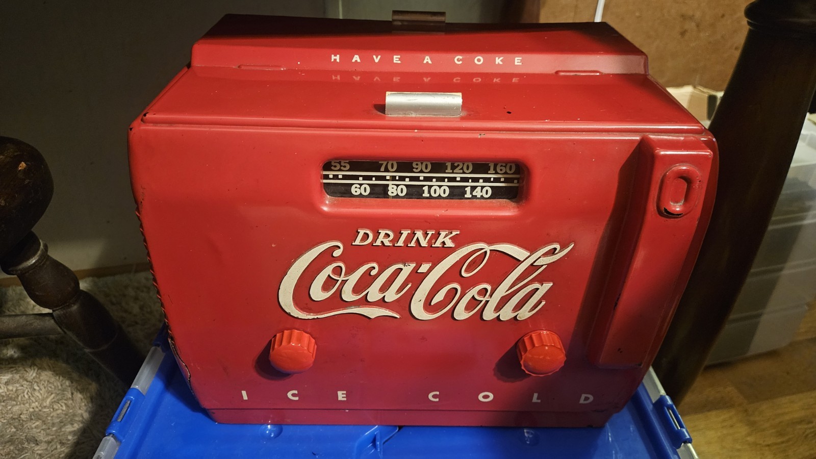 1948 Coca-Cola Bakelite Tube Cooler Am Transistor Radio