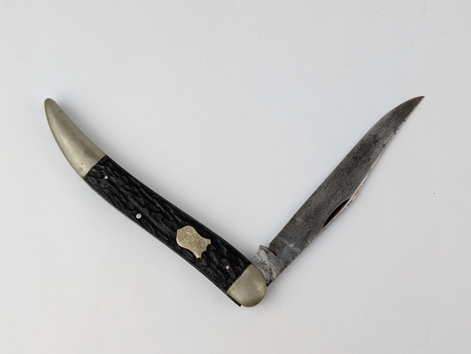 Vtg J.A. HENCKELS Stag Handle Jumbo Toothpick Knife RARE OLD BEAUTY 