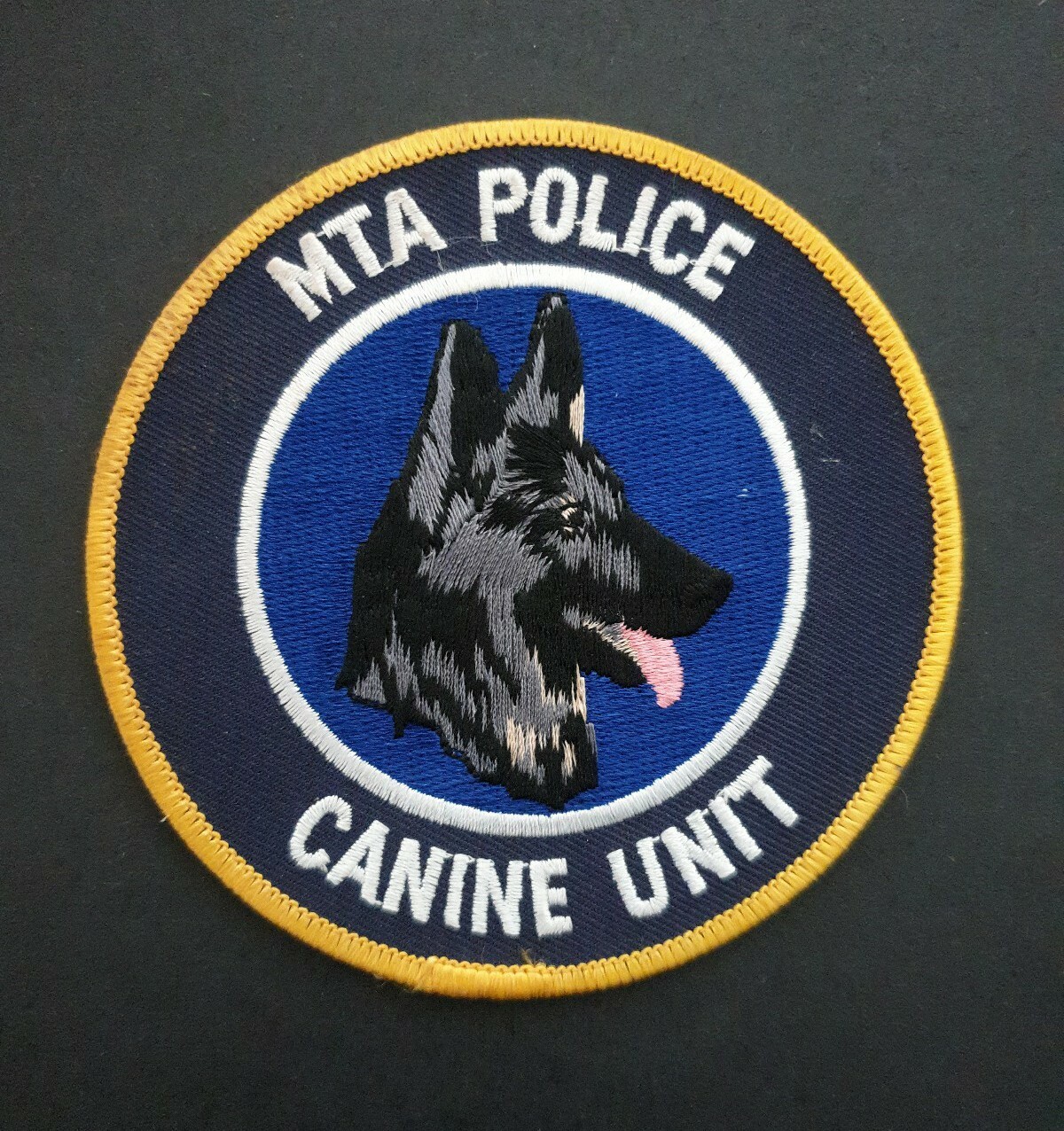 MTA POLICE CANINE UNIT Souvenir Sew On Patch Badge NEW OBSOLETE