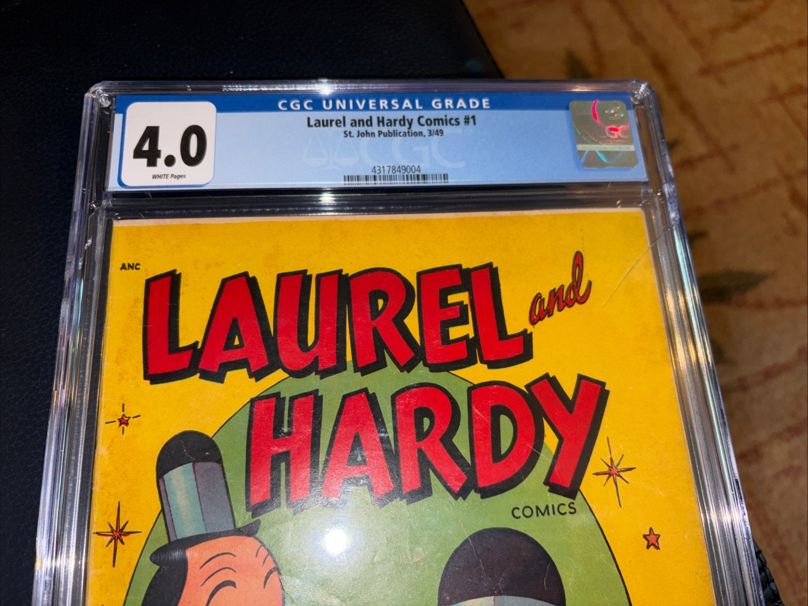 Laurel and Hardy #1 St Johns -1st Famous MovieComic  1949 CGC 4.0 Rare White Pgs