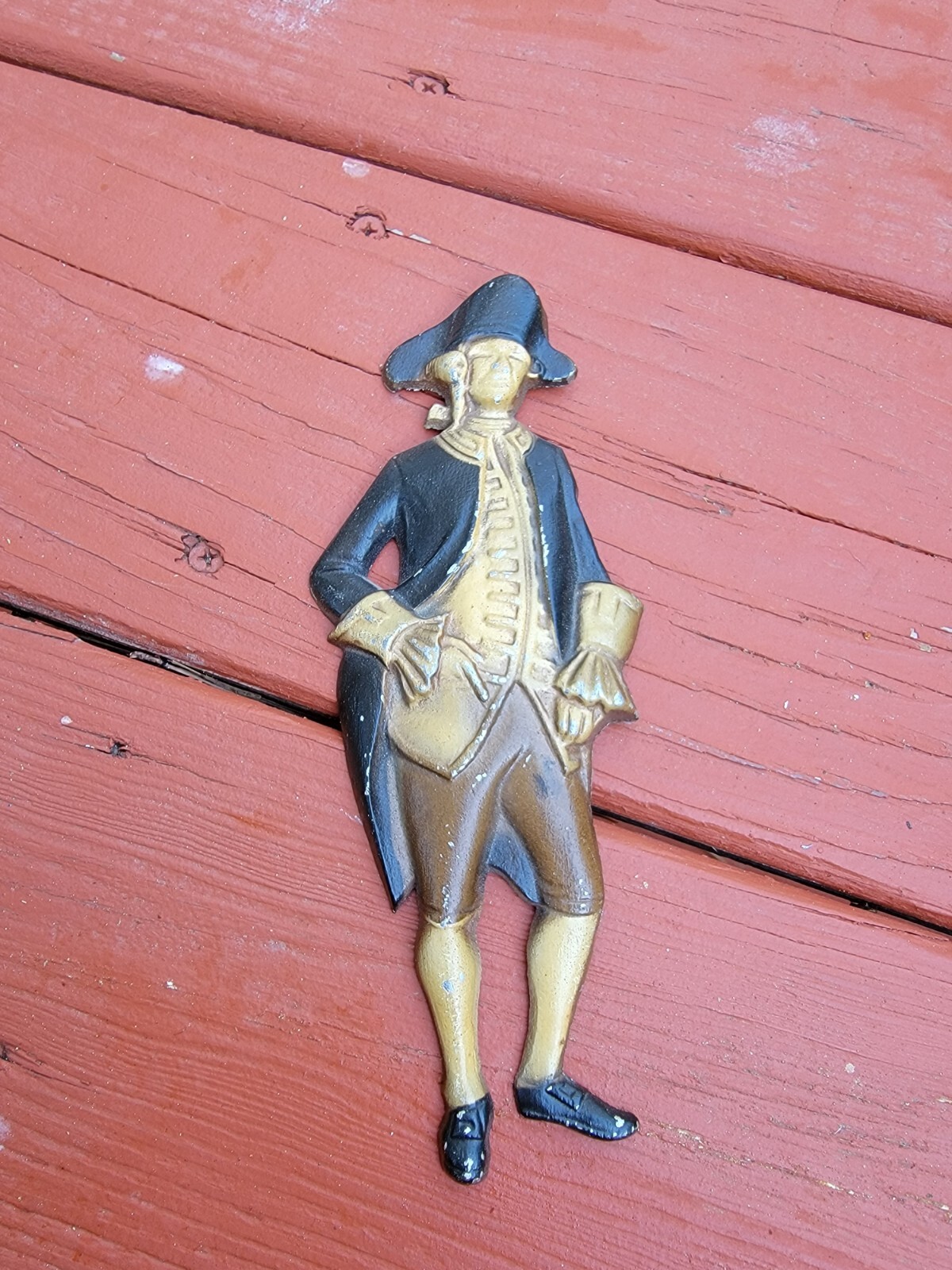 Vintage Sexton Colonial Man Wall Plaque Cast Metal 