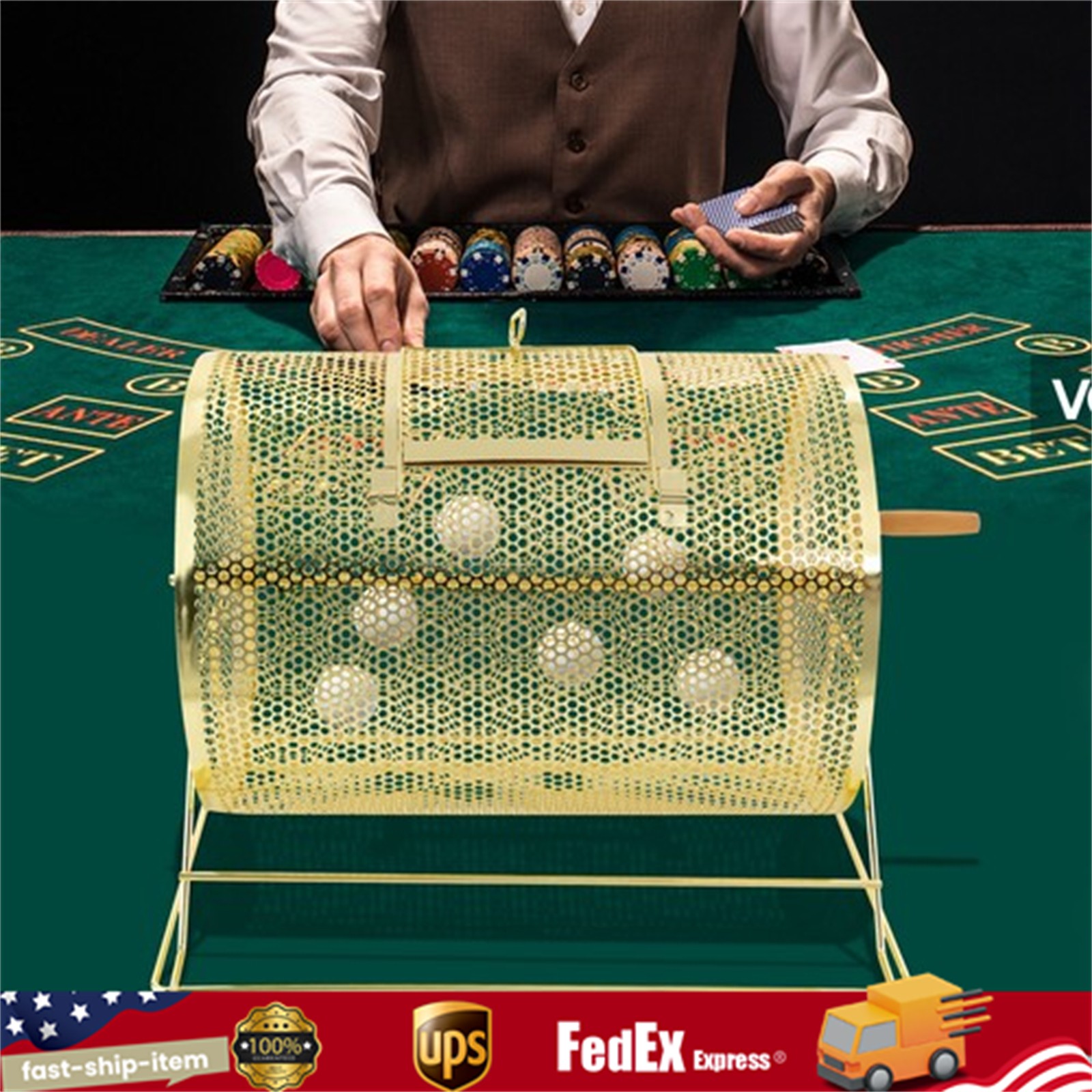 Raffle Ticket Spinner - 19×12×14.6in Raffle Drum Lottery Spinning Drawing
