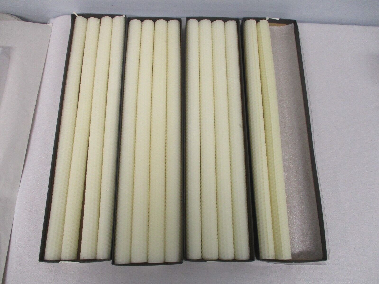 14 PERIN-MOWEN HAND ROLLED HONEYCOMB BEESWAX CANDLES 16\