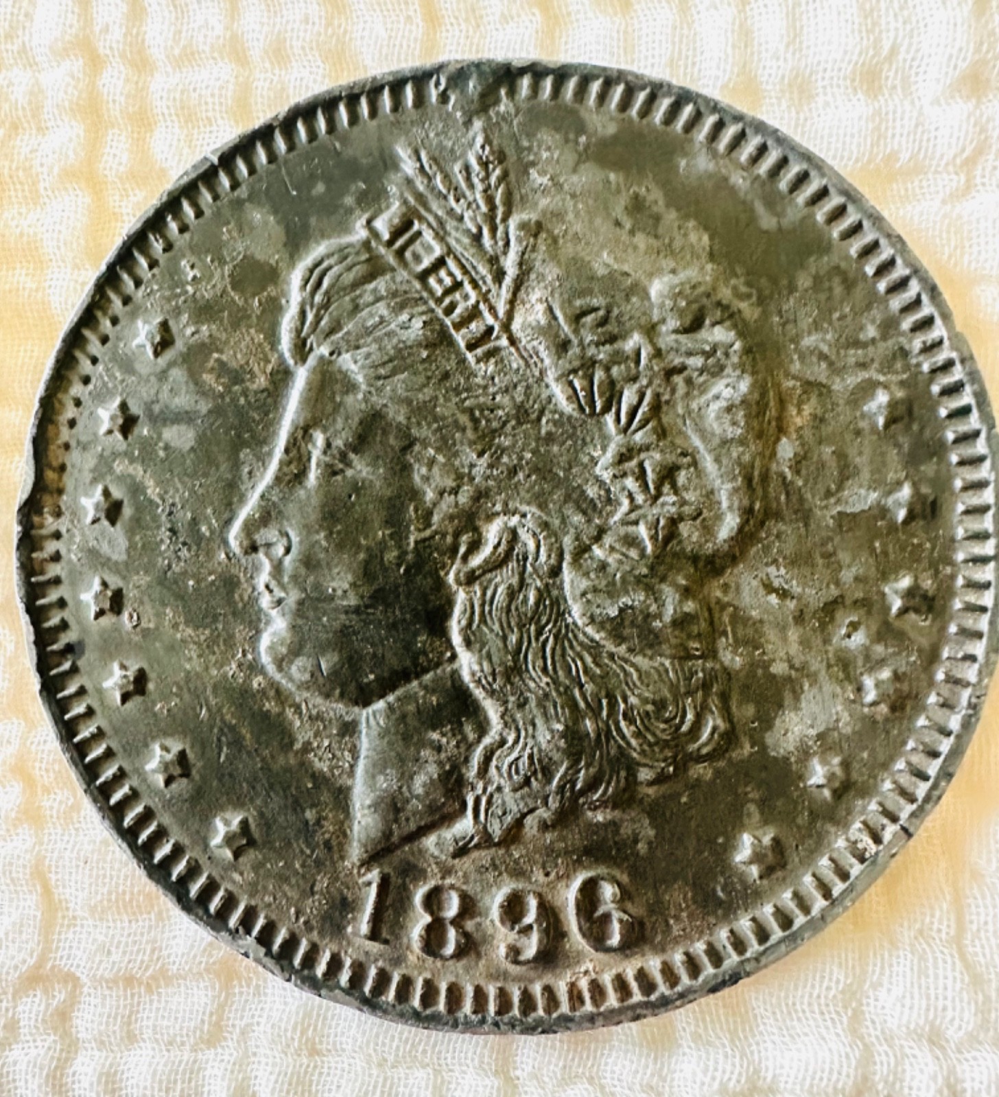 William Jennings Bryan 1896 Anti-Campaign Medallion 16 to 1 NIT, 3.5\ William Jennings Bryan 1896 Anti-Campaign Medallion 16 to 1 NIT, 3.5\