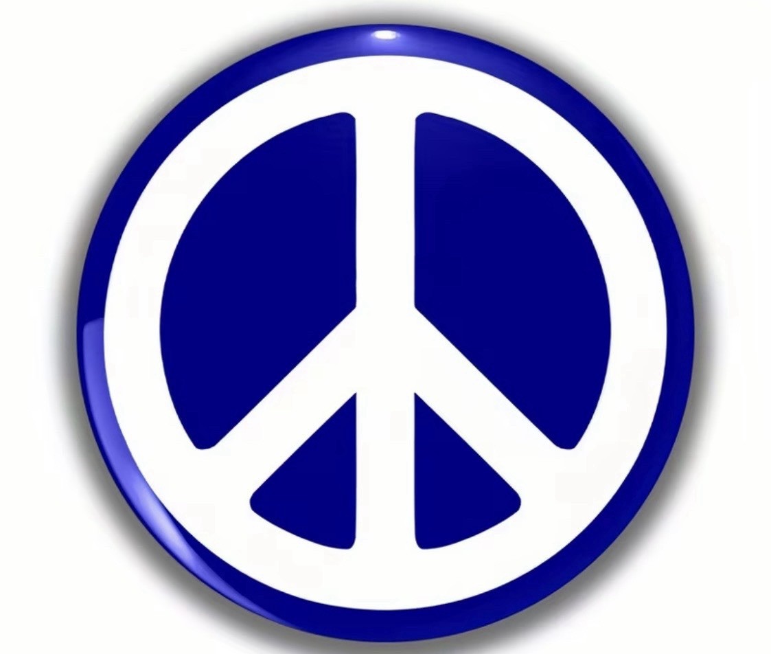 1 3/4” Peace Symbol Pin NEW Shipping Included