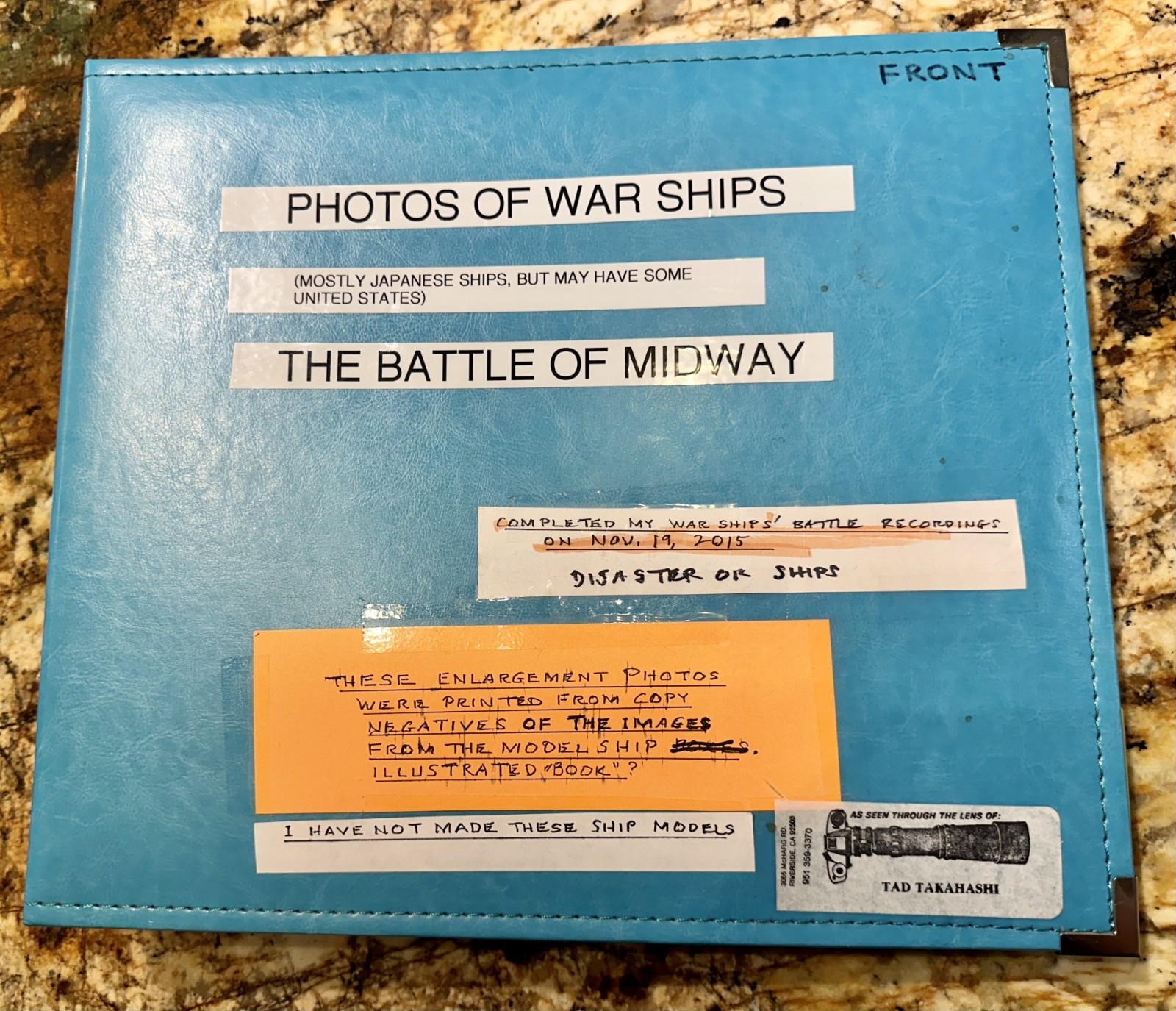 WWII Battle of Midway Naval Warship Photo Archive Binder 44p Collector WWII Battle of Midway Naval Warship Photo Archive Binder 44p Collector