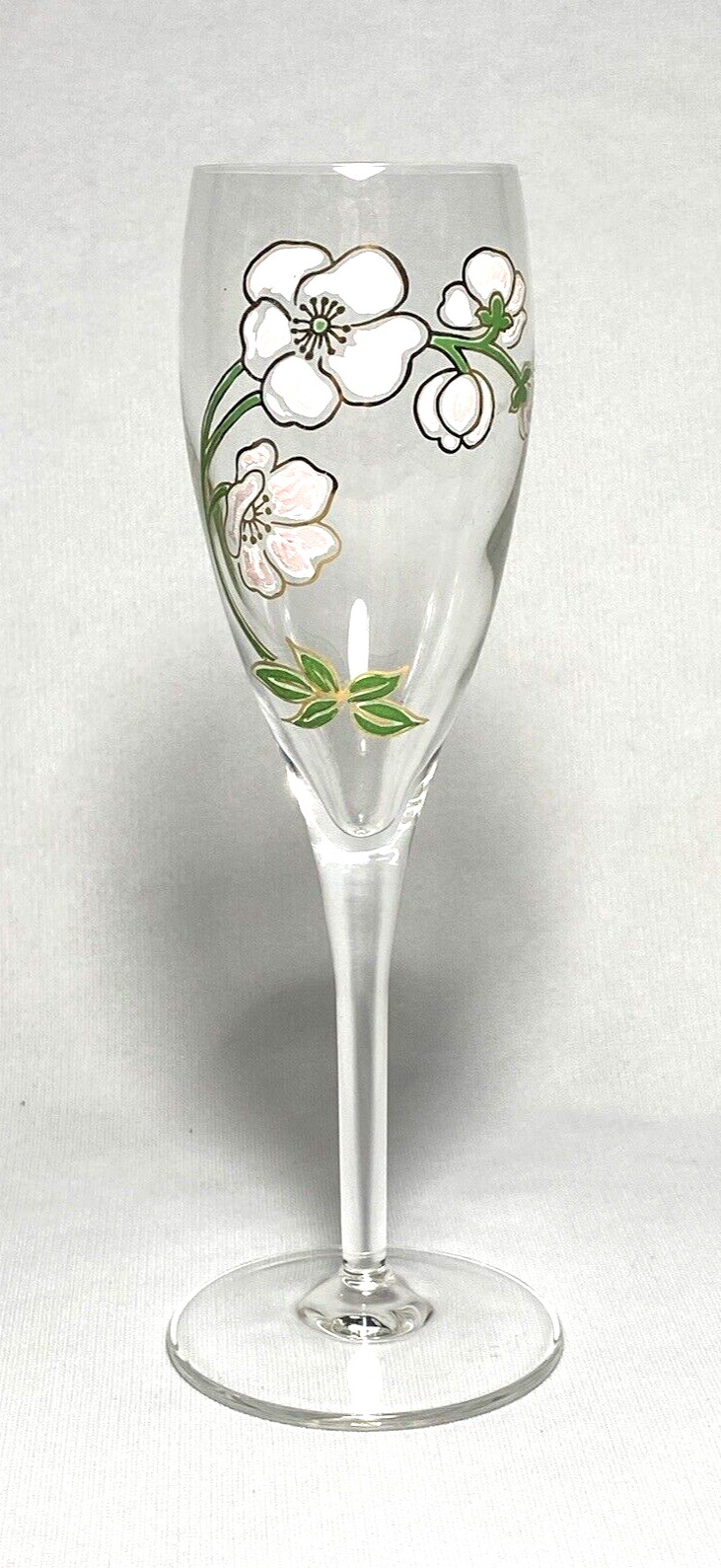 PERRIER JOUET ~ Beautiful Hand Painted Anemone Flower CHAMPAGNE FLUTE (4 Oz.)