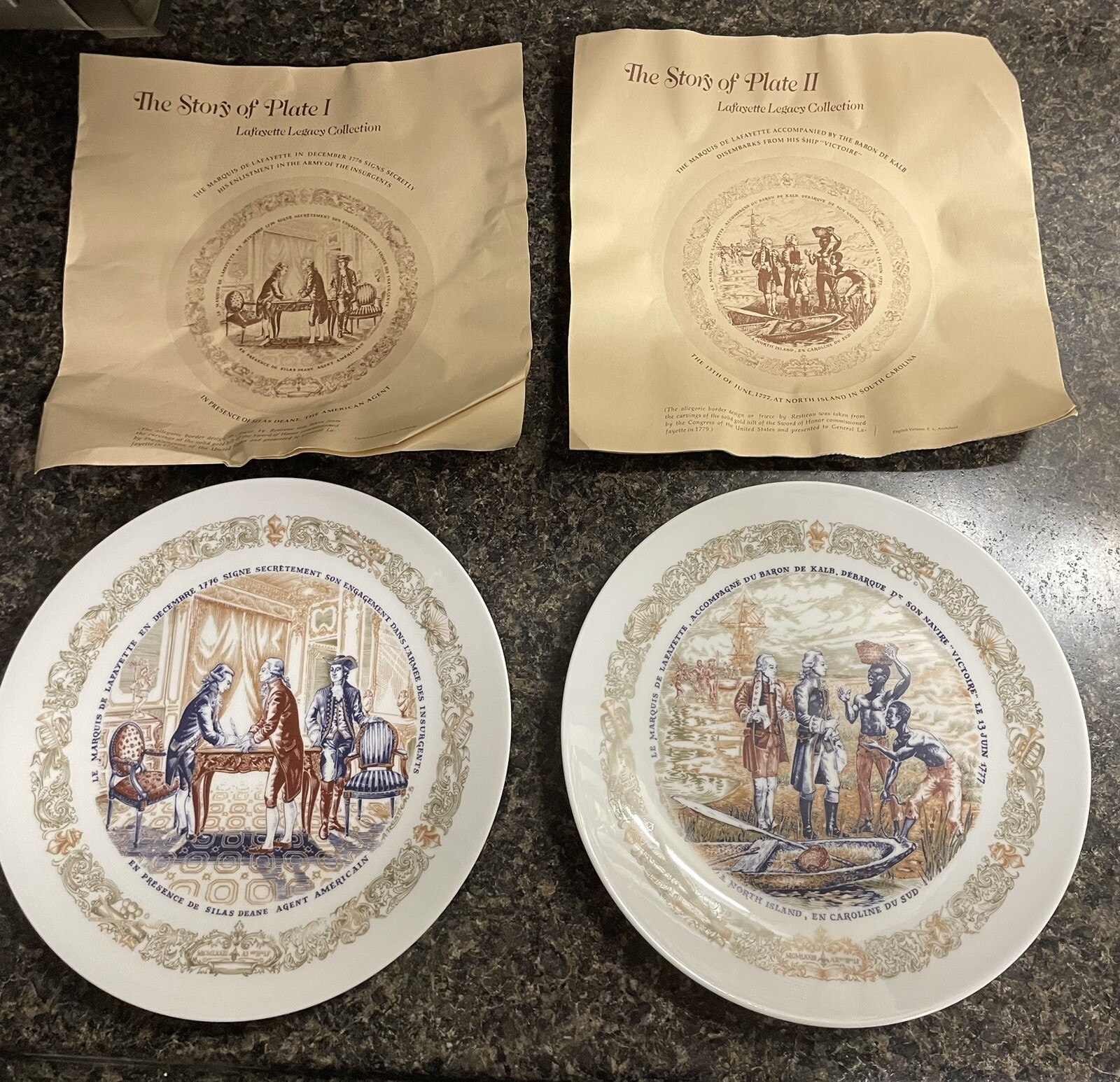 D’Arceau Limoges France 2 Plates  