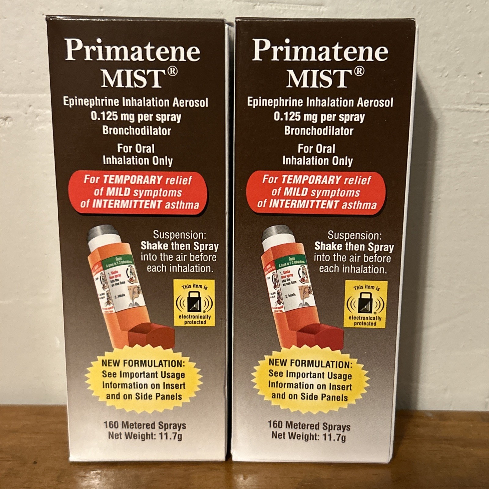 (2) Primatene Mist Epinephrine Inhalation Aerosol 160 Sprays 11.7g (EXP - 02/28)