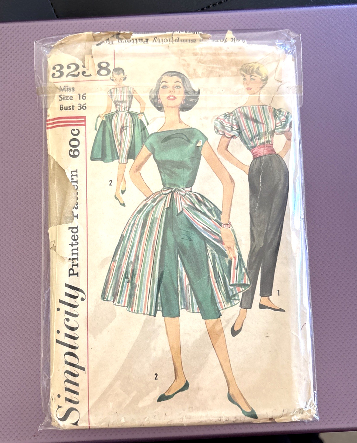 Simplicity 3238 50\'s Playtime Pattern New FF Sz 16 B36 RARE