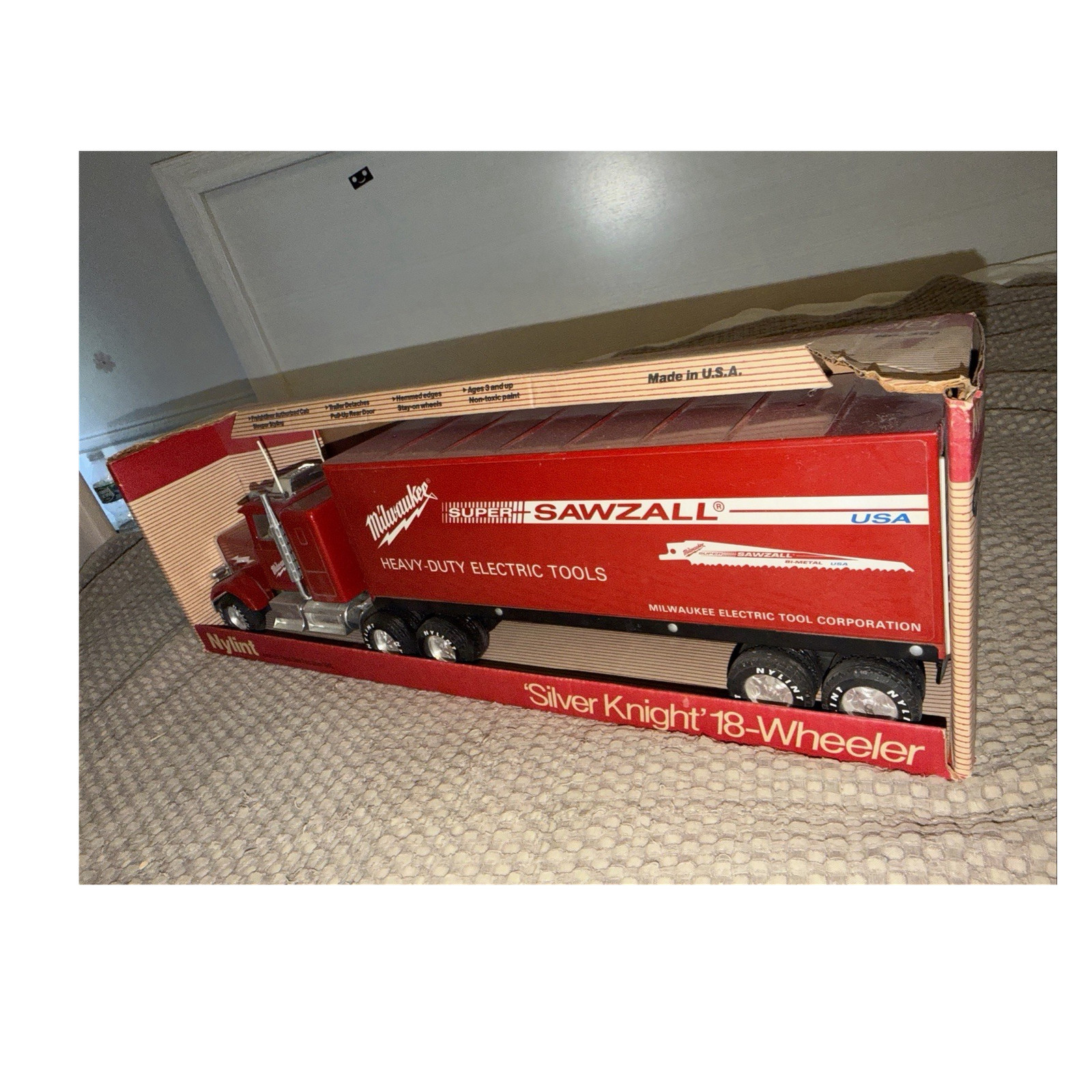 Vintage Nylint Silver Knight 18 Wheeler Milwaukee Sawzall Truck No 345