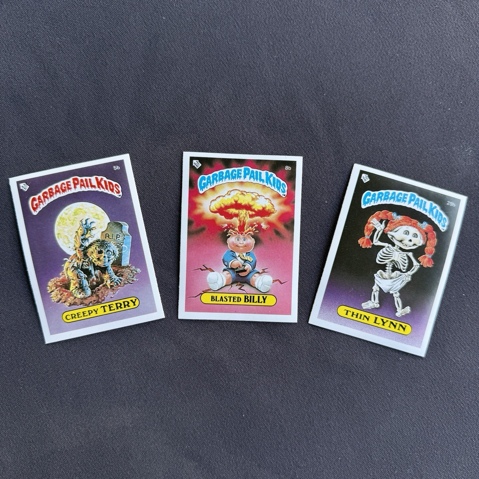 Vintage 1985 GPK Garbage Pail Kids Blasted Billy 8b 1st Series + 2 Others Vintage 1985 GPK Garbage Pail Kids Blasted Billy 8b 1st Series + 2 Others