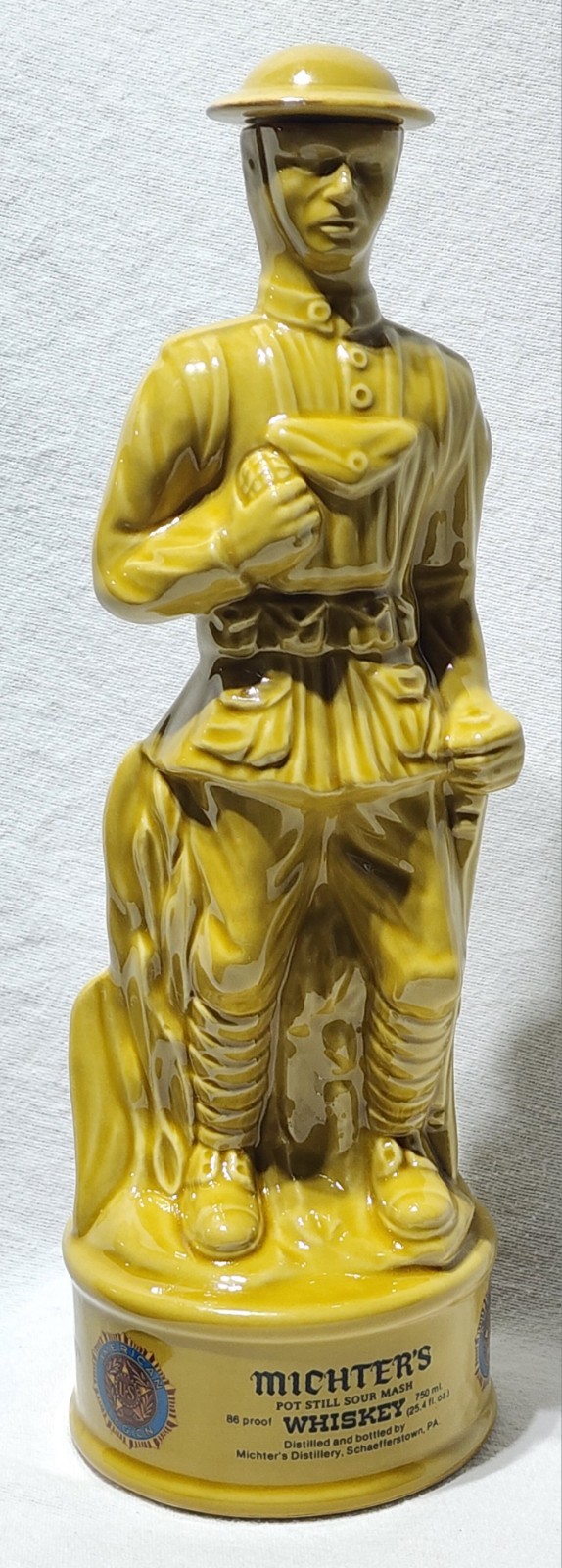 Vintage Michter\'s American Doughboy Whiskey Decanter Pennsylvania American Legio Vintage Michter\'s American Doughboy Whiskey Decanter Pennsylvania American Legio
