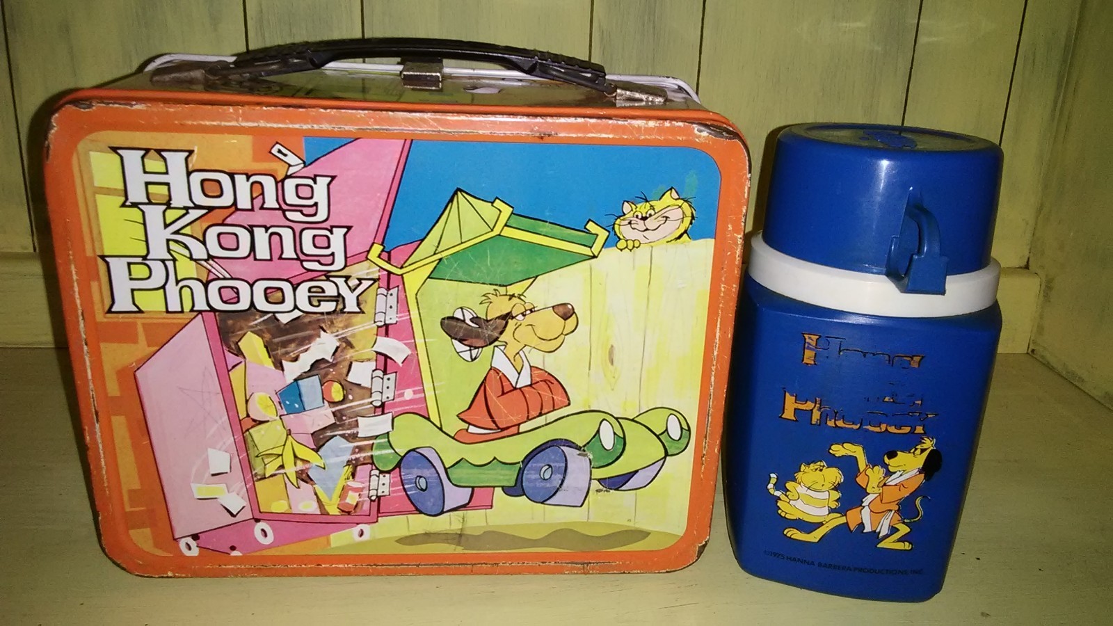 Vintage 1970s Hong Kong Phooey Lunchbox with Thermos Aladdin Industries Rare