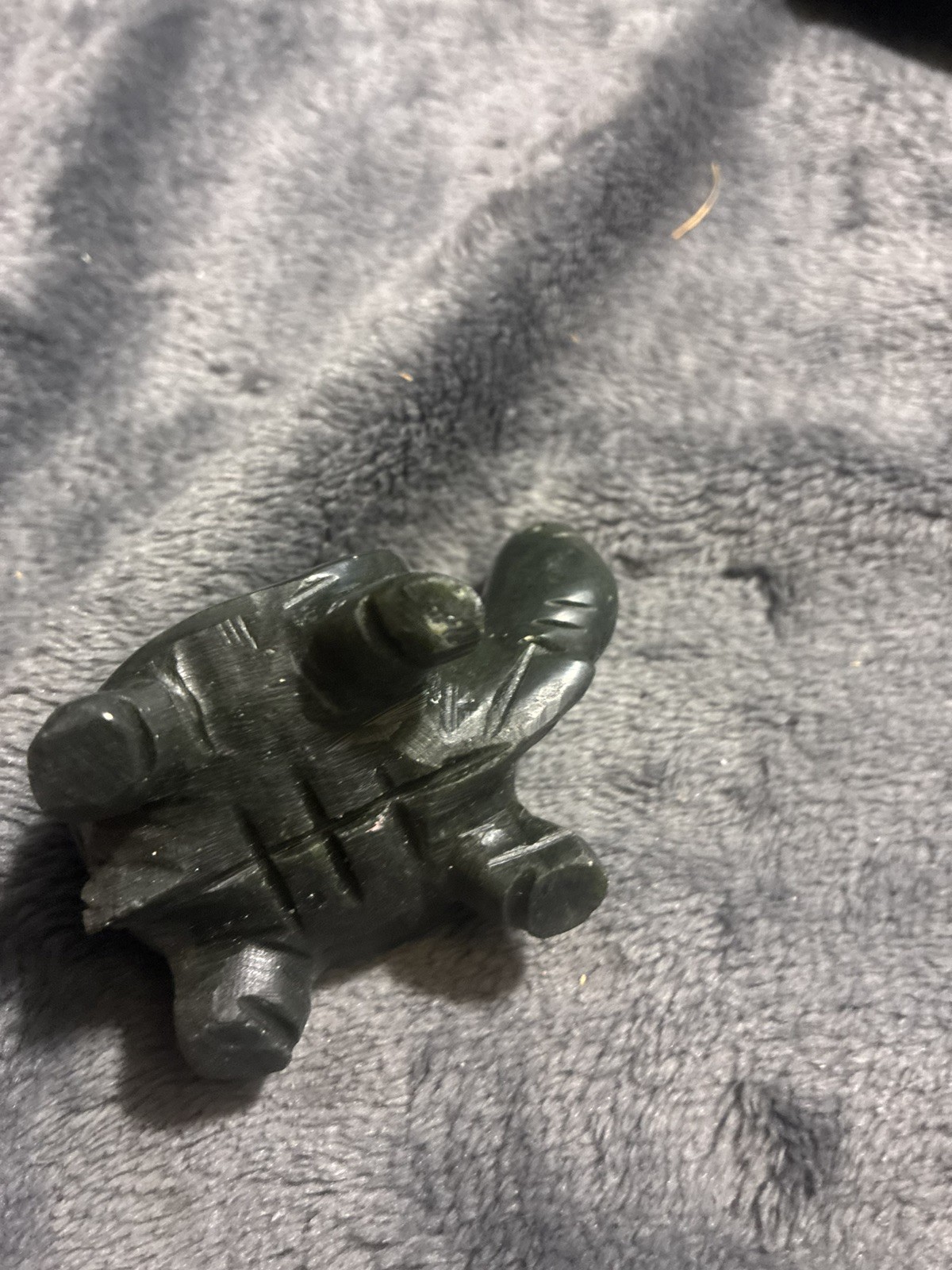 Black Agate Turtle Tortoise for Good Luck and Prosperity Hand Carving