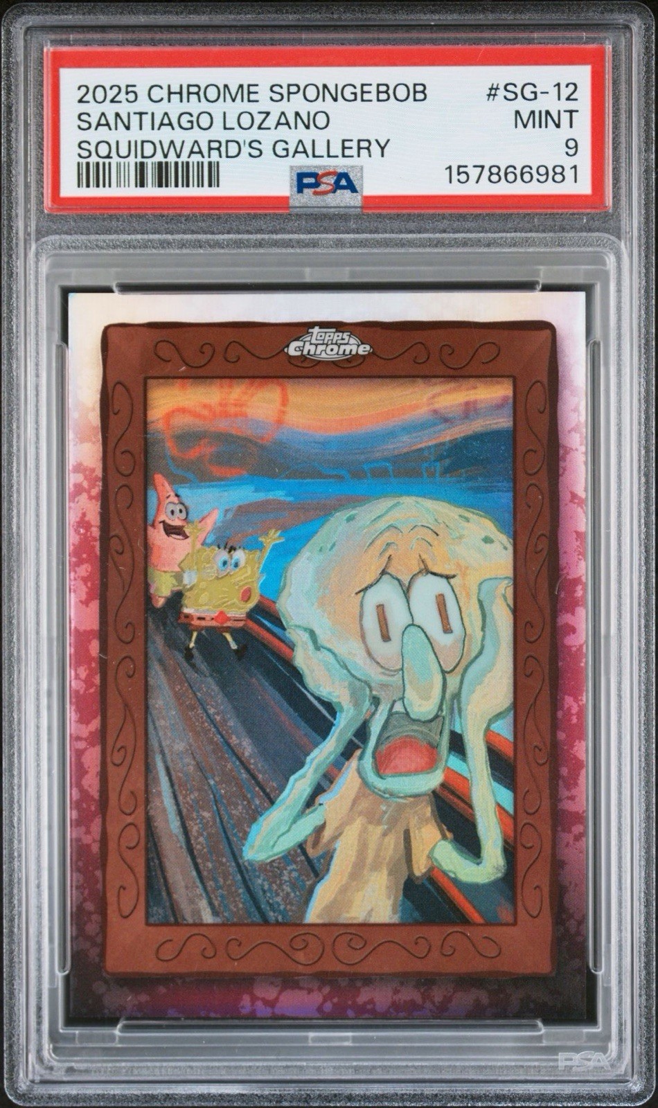 SQUIDWARD'S GALLERY 2025 TOPPS CHROME SPONGEBOB 25TH SANTIAGO ENRIQUE LOZANO