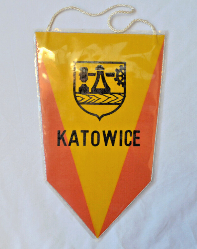 FAMUR Polish Pennant Vintage Katowice Mining Industry Factory Banner Poland Flag