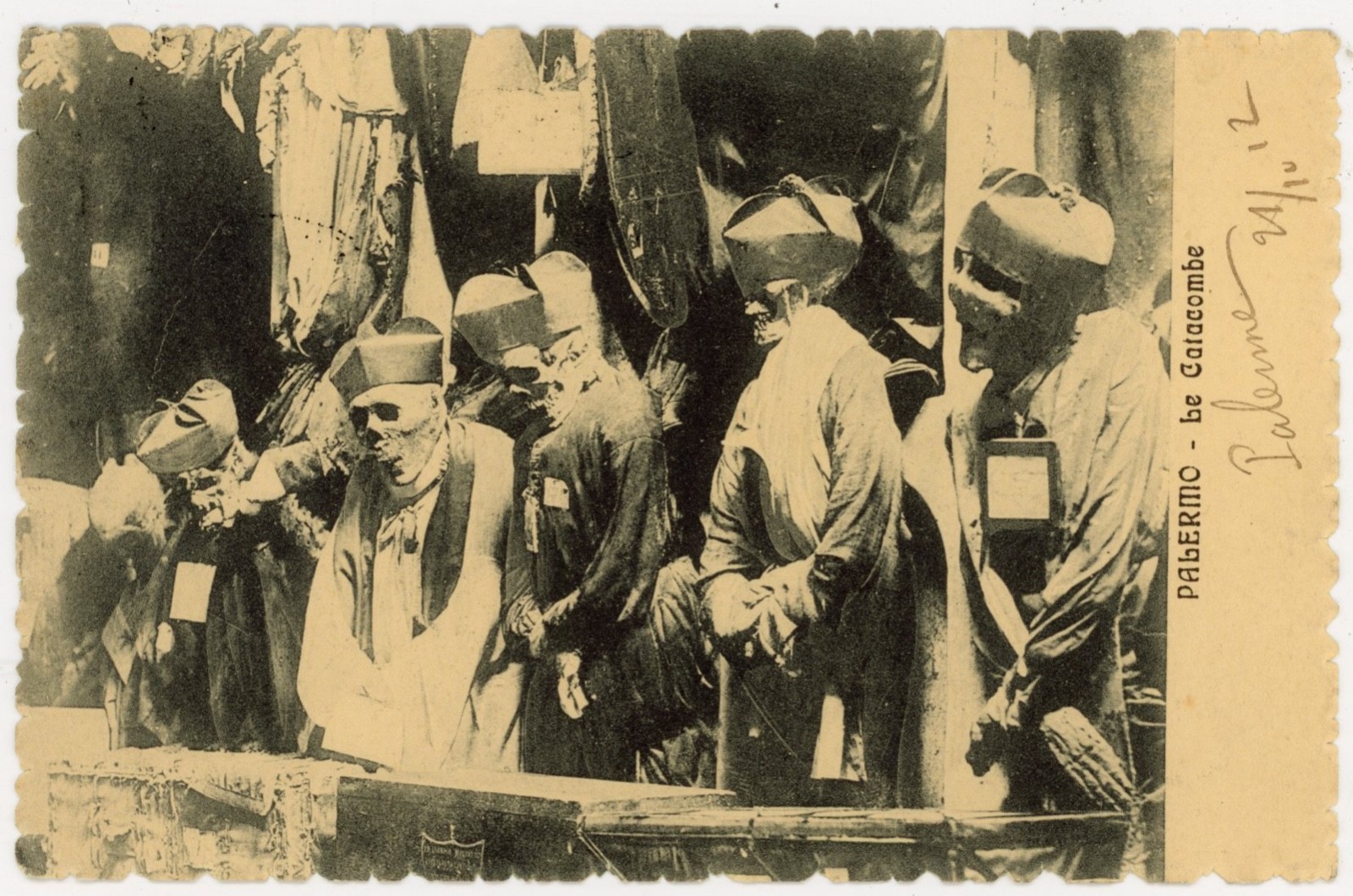 Spooky Skeletons - Palermo Sicily Capuchin Catacombs - Mummies Macabre pc 1912