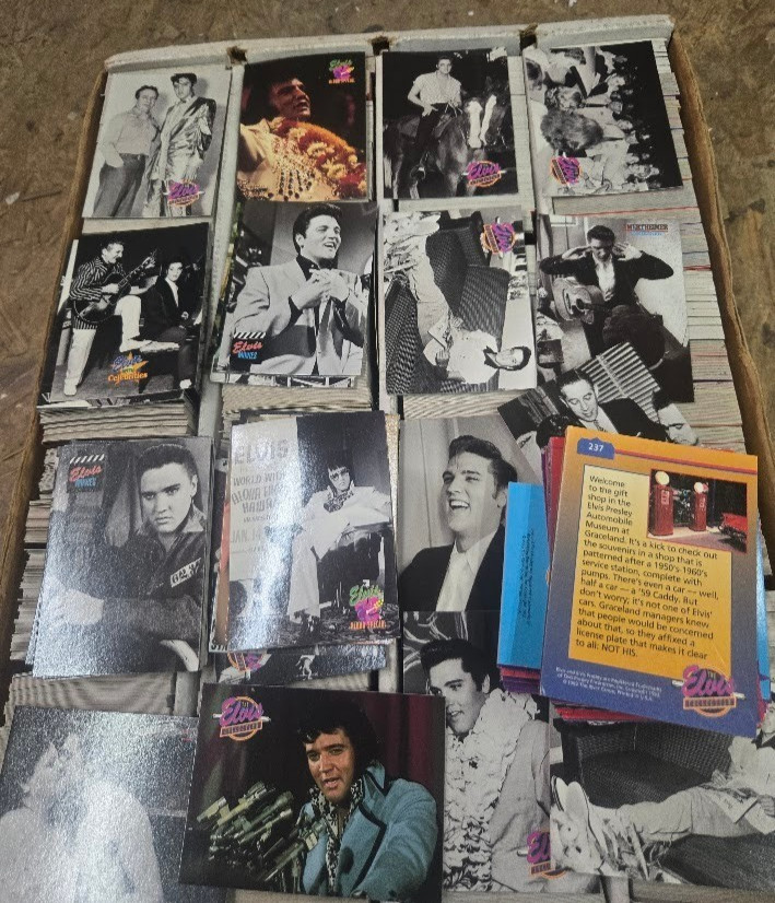 HUGE LOT OF 3000+ VINTAGE 1992 THE RIVER GROUP ELVIS PRESLEY TRADING Mixed Lot