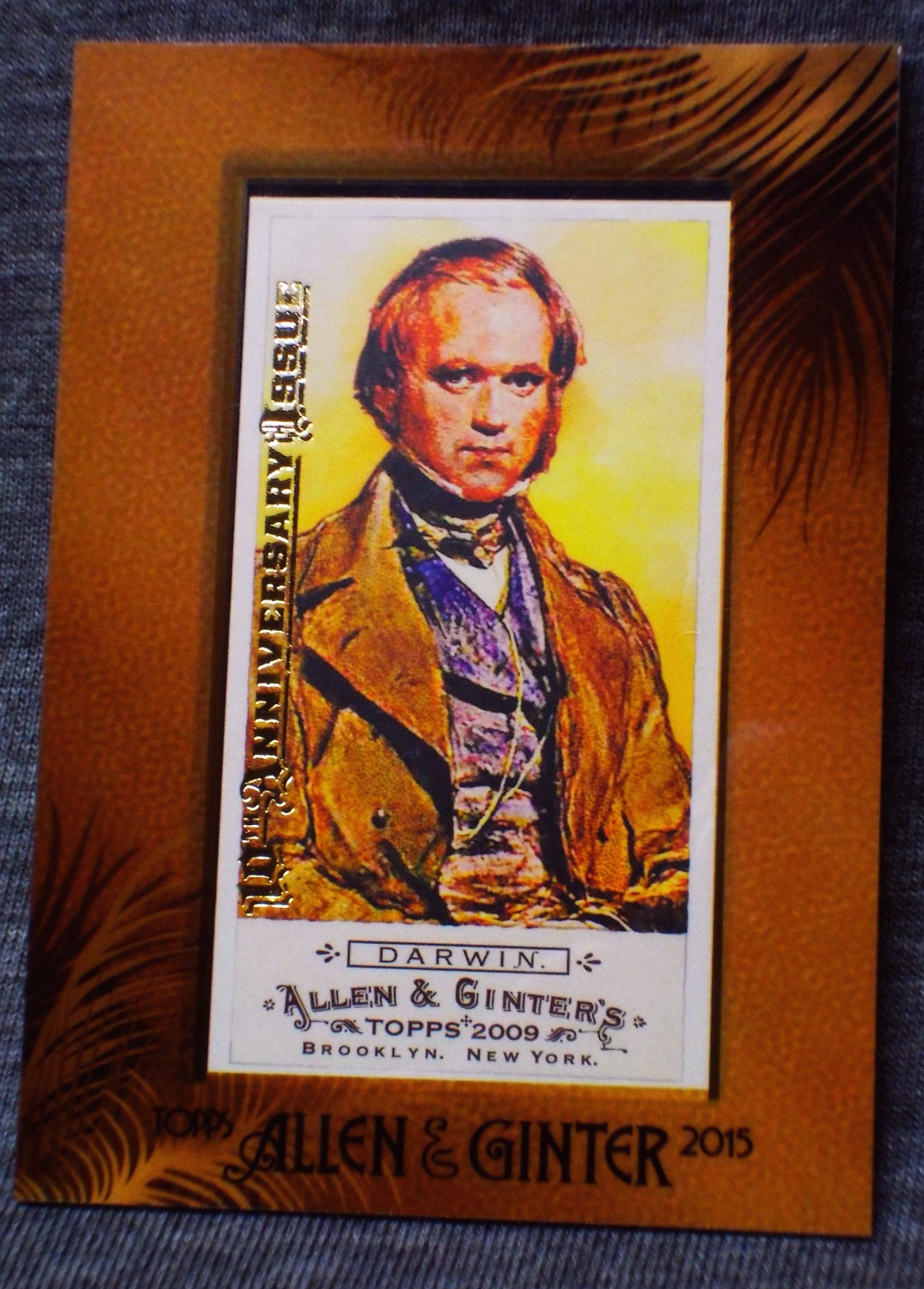 Charles Darwin 10th Anniversary🔥 2015 Topps A&G  Mini Framed Edition Buyback 